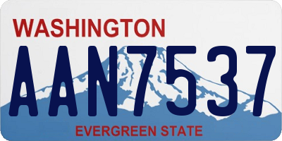 WA license plate AAN7537