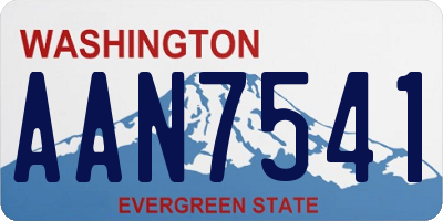 WA license plate AAN7541