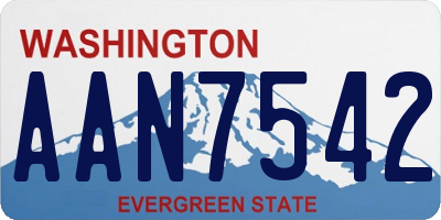 WA license plate AAN7542