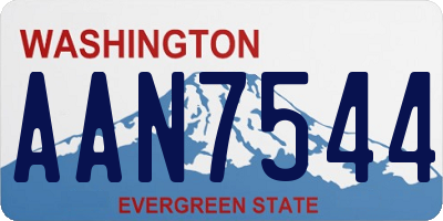 WA license plate AAN7544