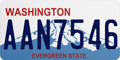 WA license plate AAN7546