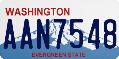 WA license plate AAN7548