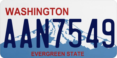 WA license plate AAN7549