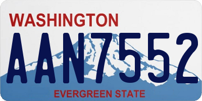 WA license plate AAN7552