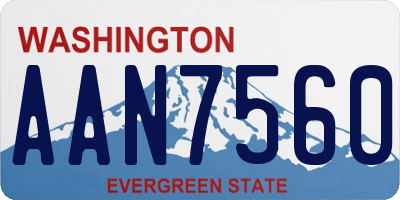 WA license plate AAN7560