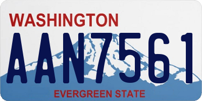 WA license plate AAN7561