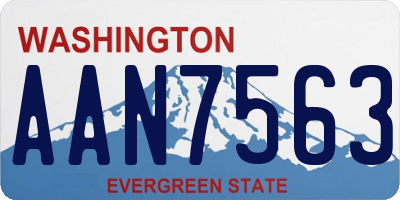 WA license plate AAN7563