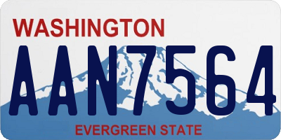 WA license plate AAN7564