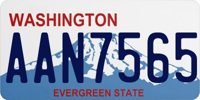 WA license plate AAN7565