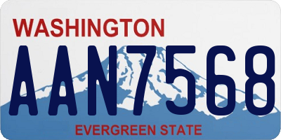 WA license plate AAN7568