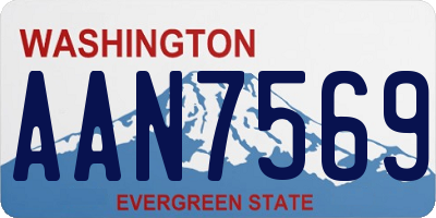 WA license plate AAN7569