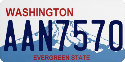 WA license plate AAN7570