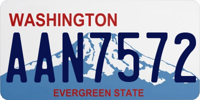 WA license plate AAN7572