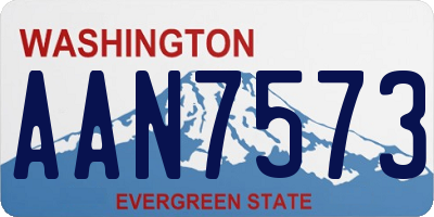 WA license plate AAN7573