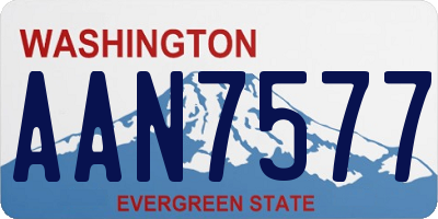 WA license plate AAN7577