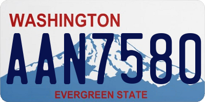 WA license plate AAN7580