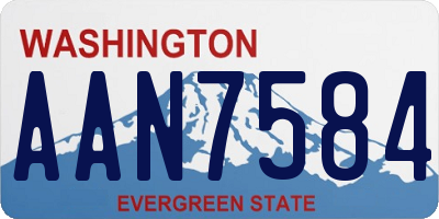 WA license plate AAN7584