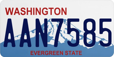 WA license plate AAN7585