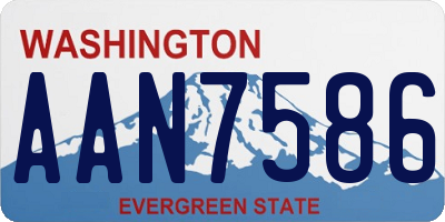 WA license plate AAN7586