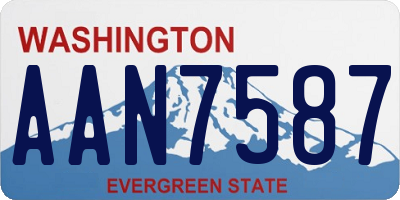 WA license plate AAN7587