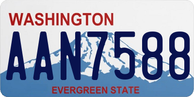 WA license plate AAN7588