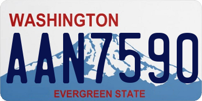 WA license plate AAN7590