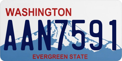 WA license plate AAN7591