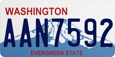 WA license plate AAN7592