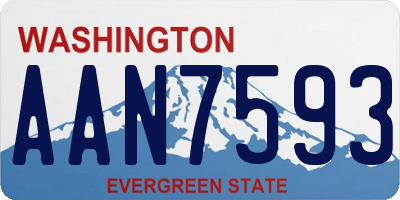 WA license plate AAN7593