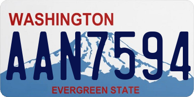 WA license plate AAN7594