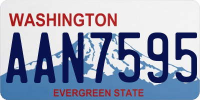 WA license plate AAN7595