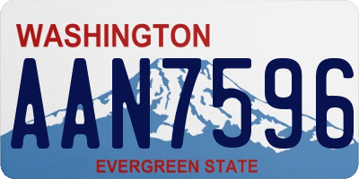 WA license plate AAN7596