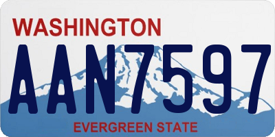 WA license plate AAN7597