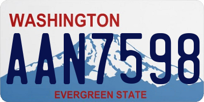 WA license plate AAN7598