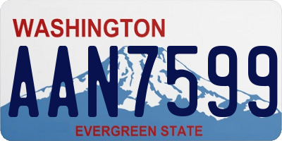 WA license plate AAN7599