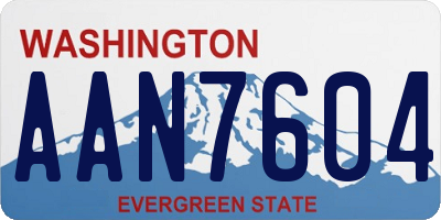 WA license plate AAN7604