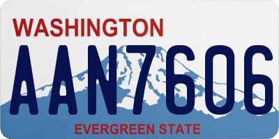 WA license plate AAN7606