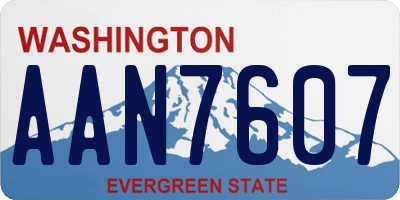 WA license plate AAN7607