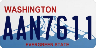 WA license plate AAN7611