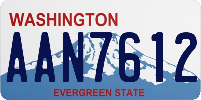 WA license plate AAN7612