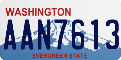 WA license plate AAN7613