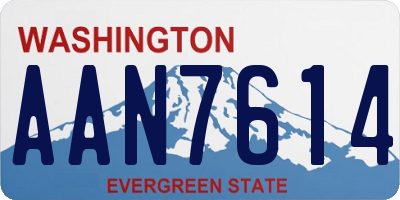 WA license plate AAN7614