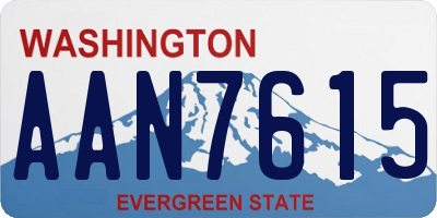 WA license plate AAN7615