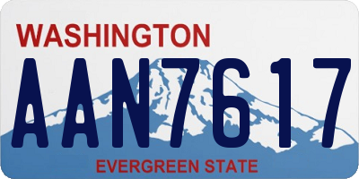 WA license plate AAN7617