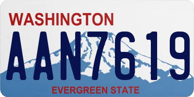 WA license plate AAN7619