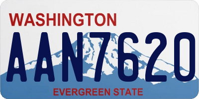 WA license plate AAN7620