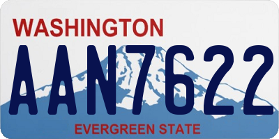 WA license plate AAN7622