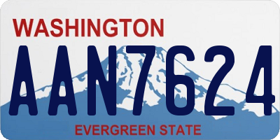 WA license plate AAN7624