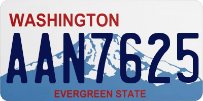 WA license plate AAN7625