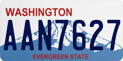 WA license plate AAN7627